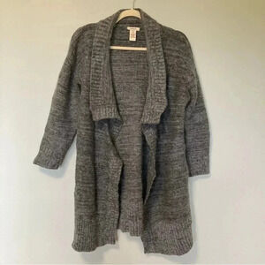 Sundance grey  lambswool mohair blend open cardigan